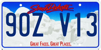 SD license plate 90ZV13
