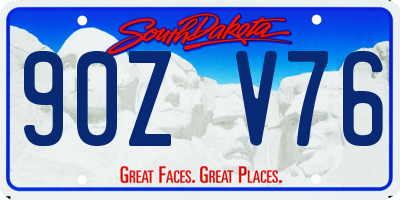 SD license plate 90ZV76