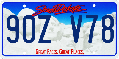 SD license plate 90ZV78