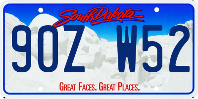 SD license plate 90ZW52