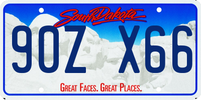 SD license plate 90ZX66