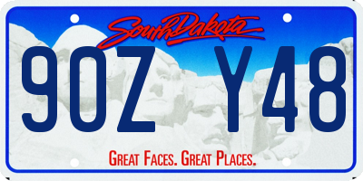 SD license plate 90ZY48