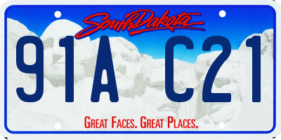 SD license plate 91AC21