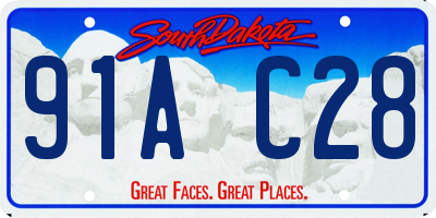 SD license plate 91AC28