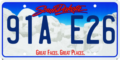SD license plate 91AE26