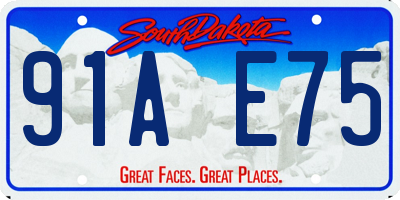 SD license plate 91AE75