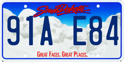 SD license plate 91AE84