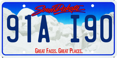 SD license plate 91AI90