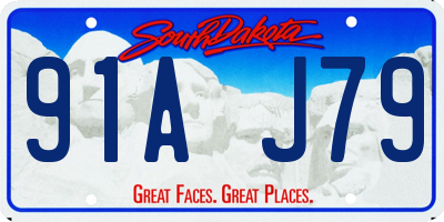 SD license plate 91AJ79