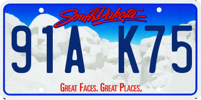 SD license plate 91AK75