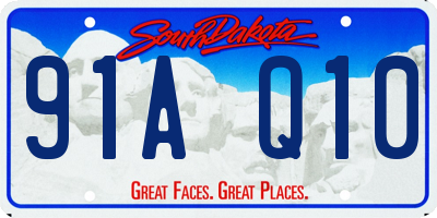 SD license plate 91AQ10