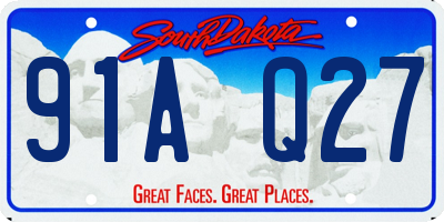 SD license plate 91AQ27
