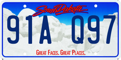 SD license plate 91AQ97