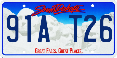 SD license plate 91AT26