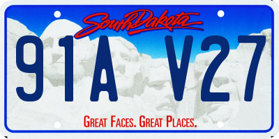SD license plate 91AV27