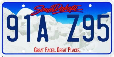 SD license plate 91AZ95