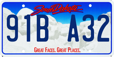 SD license plate 91BA32
