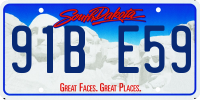 SD license plate 91BE59