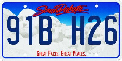 SD license plate 91BH26