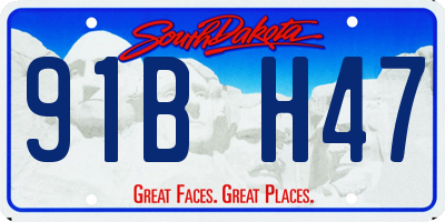 SD license plate 91BH47