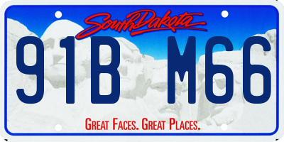 SD license plate 91BM66