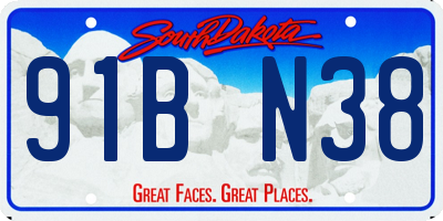 SD license plate 91BN38