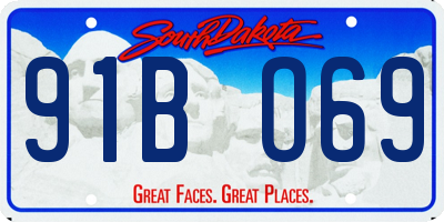 SD license plate 91BO69