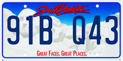 SD license plate 91BQ43