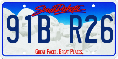 SD license plate 91BR26