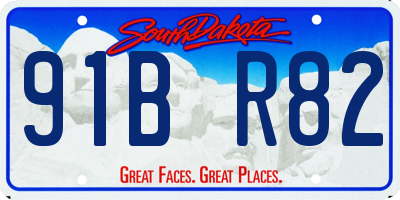SD license plate 91BR82