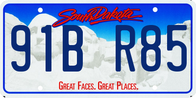 SD license plate 91BR85
