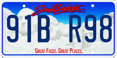 SD license plate 91BR98