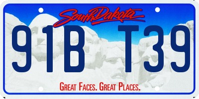 SD license plate 91BT39