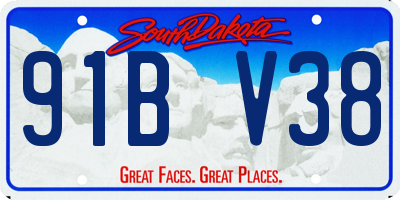 SD license plate 91BV38