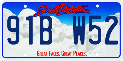 SD license plate 91BW52