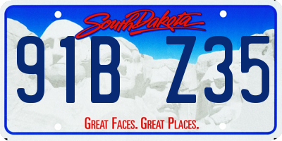 SD license plate 91BZ35