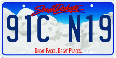 SD license plate 91CN19