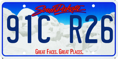 SD license plate 91CR26