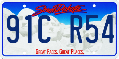 SD license plate 91CR54