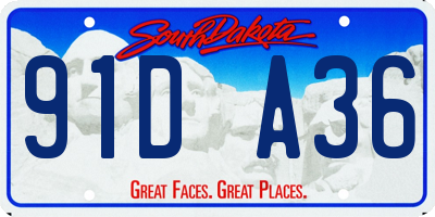 SD license plate 91DA36