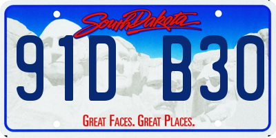 SD license plate 91DB30