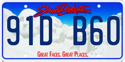 SD license plate 91DB60