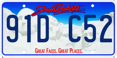 SD license plate 91DC52