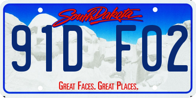 SD license plate 91DF02