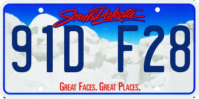 SD license plate 91DF28