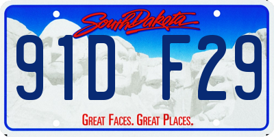 SD license plate 91DF29