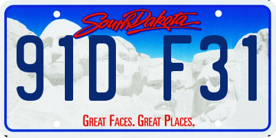 SD license plate 91DF31