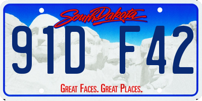 SD license plate 91DF42