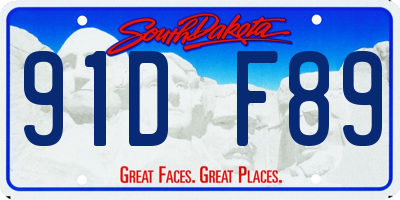 SD license plate 91DF89