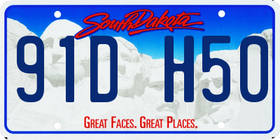 SD license plate 91DH50